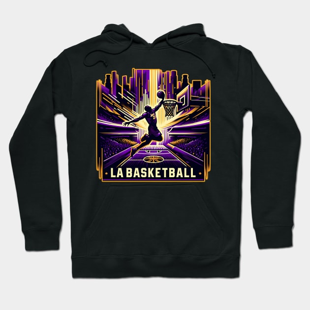 LA - NBA and Lakers Tribute Hoodie by Doming_Designs